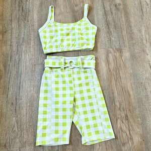 Year of Ours biker short sport bra set size S.